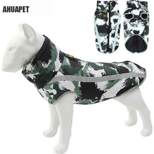 Winter Dog Clothes The Dog Face Jacket Reflective Clothing Hondenkleding Warm Small Size Large Sweatshirt Vest French Bulldog