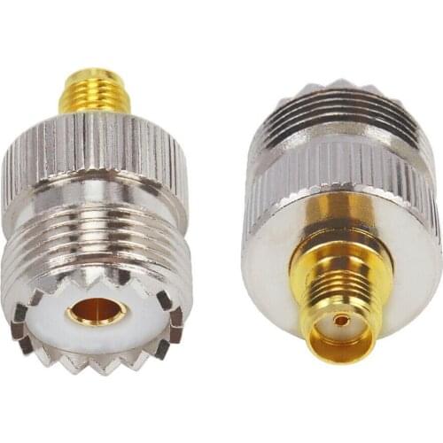 1pcs UHF SO-239 SO239 Female to SMA Female Plug Connector RF Coaxial coax Adapter
