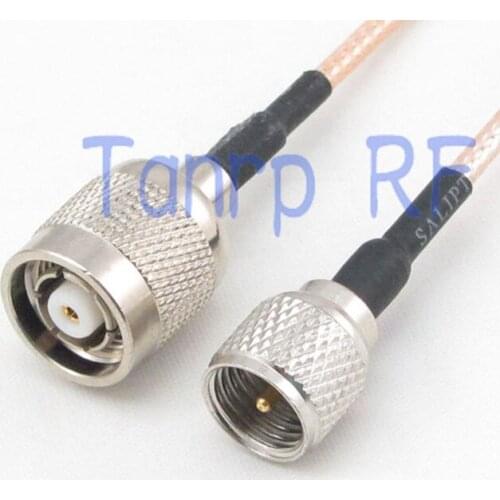 10pcs 15CM Pigtail coaxial jumper cable RG316 extension cord 6inch mini UHF male plug to RP TNC male RF adapter connector