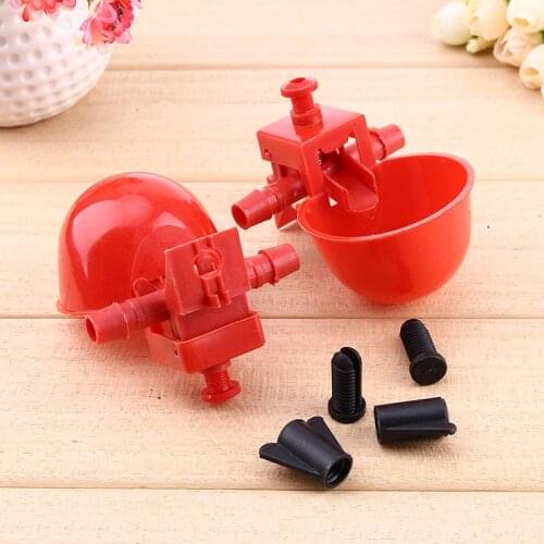 10Pc Chicken Drinker Drinking Cups For Chickens Red Quail Chicken Waterer Bowl Automatic Poultry Coop Feeder Water Drinking Cups