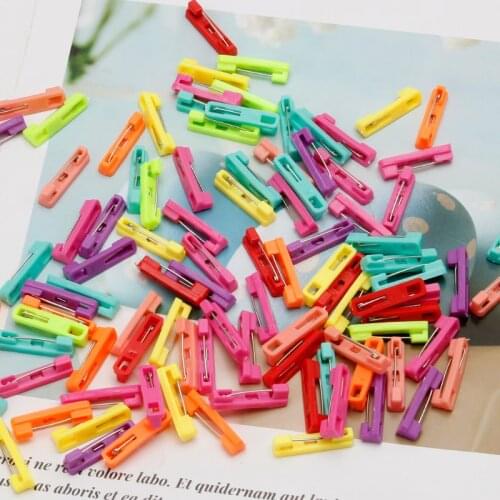 100Pcs Mixed Scarf Safety Pin Hijab Brooch Safety Locking Baby Cloth Nappy Pin