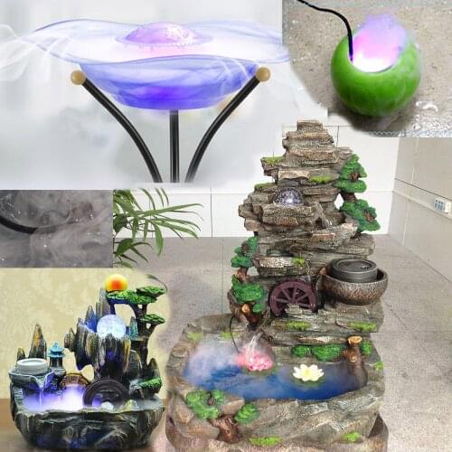 12Pcs LED Mist Maker Fogger Atomizer Air Humidifier Water Fountain Pond Fog Machine Aquarium accessories Ornament F902