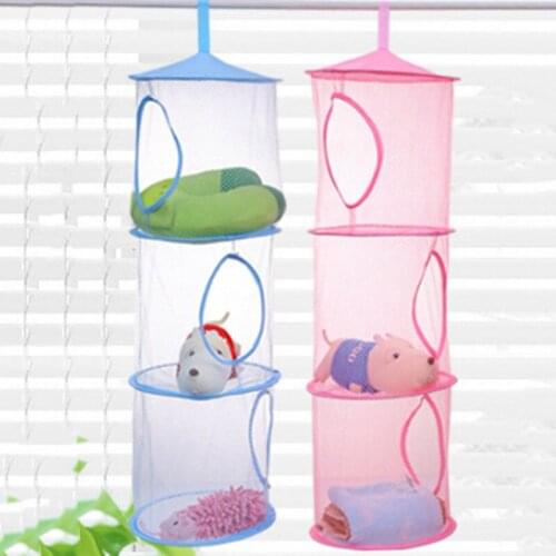 3 Shelf Hanging Storage Net Organizer Bag Bedroom Door Wall Closet Organizers Large Pocket Storage Bags For Clothes Underwear