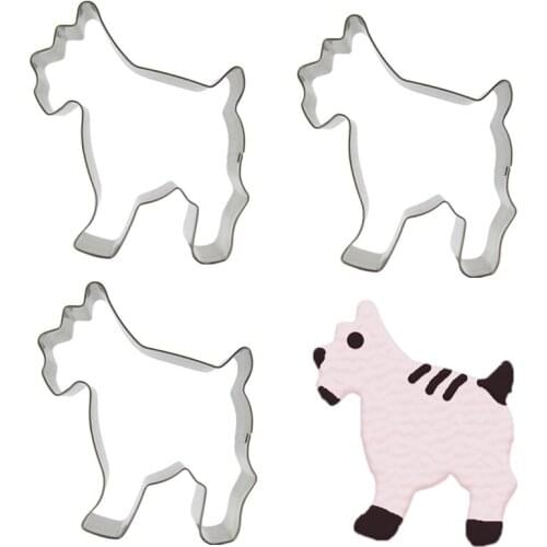 Belldog shape 3 piece biscuit cutting molds, baking tools, cake decorating soft candy tools