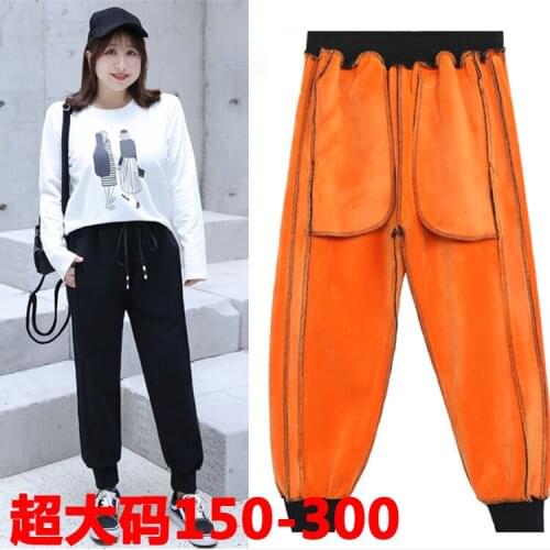 8XL Winter Thickness Fleece Women Sport Pant Thermal Loose Female Running Jogging Workout Fitness Gym Casual Trouser Sportswear