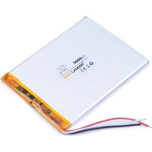 3.7V 407093 3w 3000mah Tablet relacement Battery For 7" Tablet Q8, Q88 A13 U25GT Freeander PD10 3G,PD20 3G TV MTK6575,MTK6577