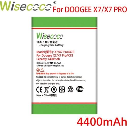 WISECOCO 4400mAh Battery For DOOGEE X 7 X7 PRO X7S Mobile Phone In Stock High Quality Battery+Tracking Code