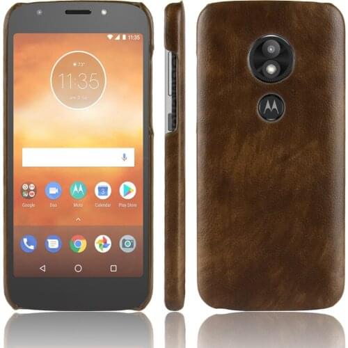 For Motorola Moto E5 Play Case 5.2" Retro PU Leather Litchi pattern Skin PC Hard Cover For Motorola Moto E5 Play Phone Case