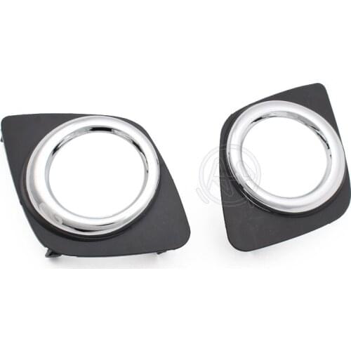 For Toyota RAV4 2009 2010 2011 2012 2013 Black Molding Bezel Foglamp Ring Front Lower Bumper Fog Light Lamp Cover Trim