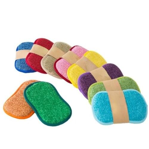 8 Pcs Household Magic Sponge Kitchen Cleaning Brush Microfiber Scrub Sponges for Dishwashing Bathroom Accessories