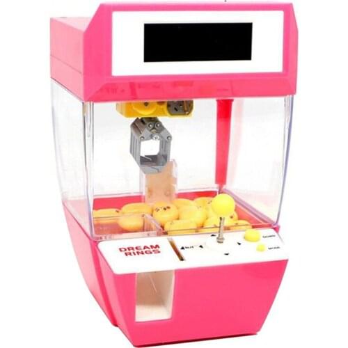 Doll Claw Machine Mini Slot Game Vending Music Machine Grabber Arcade Desktop Caught Fun Music Funny Toys Gadgets Kids