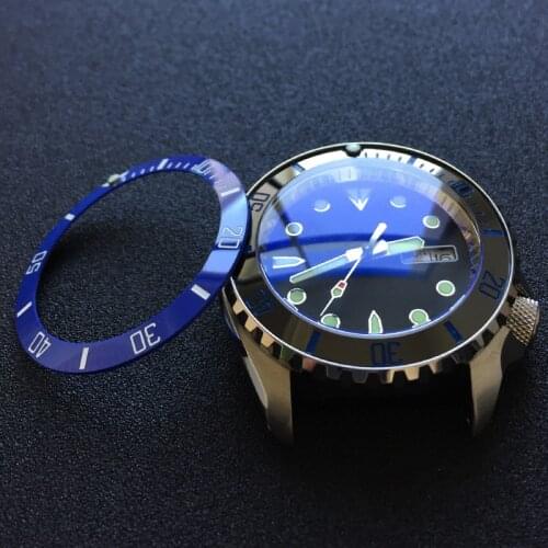 Sloping ceramic bezel insert 38*30.6mm Luminous pip at 12 For Seiko SKX007 for Rlx SUBMARINER watch parts