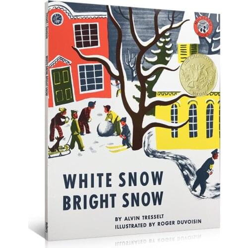 Kadik Snow Crystal English White Snow, Bright Snow Painting Children Warmth and Touch Daily Life Learning English Picture Book