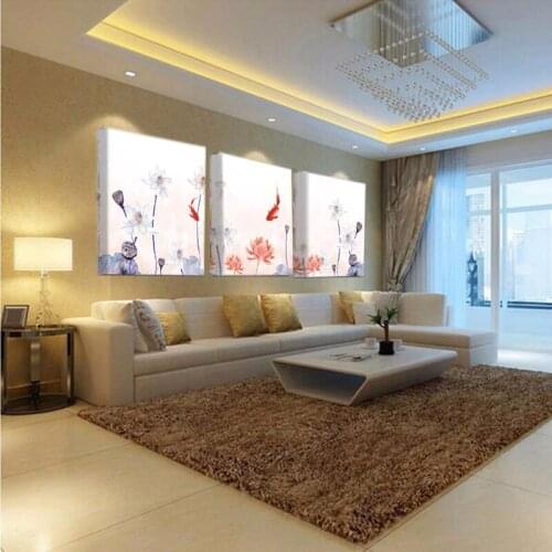 Lotus Canvas Sea Cloth Painting Wall Art Picture Home Decoration Living Room T425