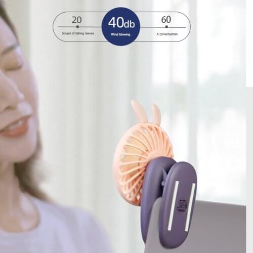 Cute Portable Fan 3 in 1 Handheld Clip Desktop USB Charging Air Cooler 3 Speeds Easy Cool Purifies Air Cooling Fan