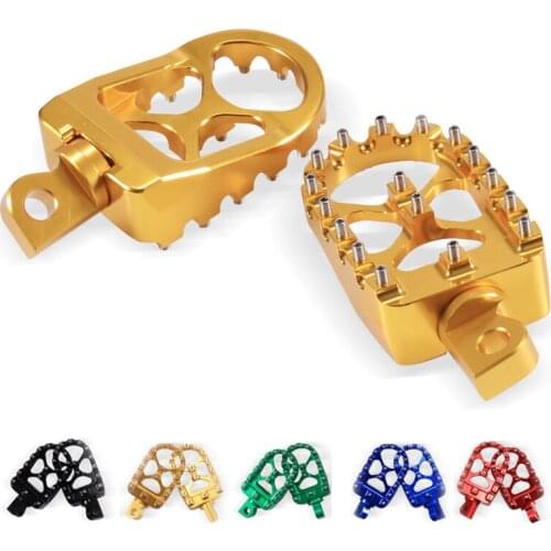 Motorcycle Universal Footrest Motorbike Retro Black Red Gold Blue Green Foot Pegs Rests Scooter Moto New Fashion Foot Pedals