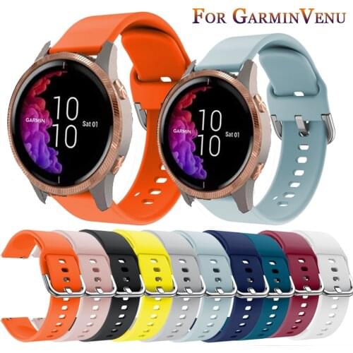 New Silicone Watchband Strap for Garmin Venu SQ /GarminMove 3 Luxe Style/Vivoactive 3 Band Smart Watch Bracelet Wristband Correa
