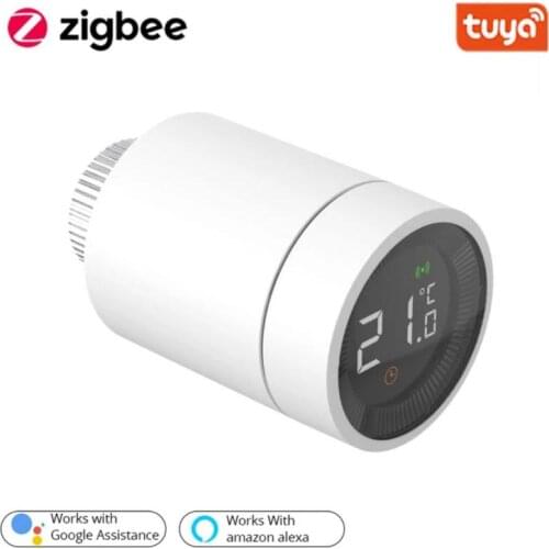 Home Smart Zigbee Thermostat Valve Radiator Actuator Programmable Valve Zigbee Gateway Hub Required Support Tuya App Control
