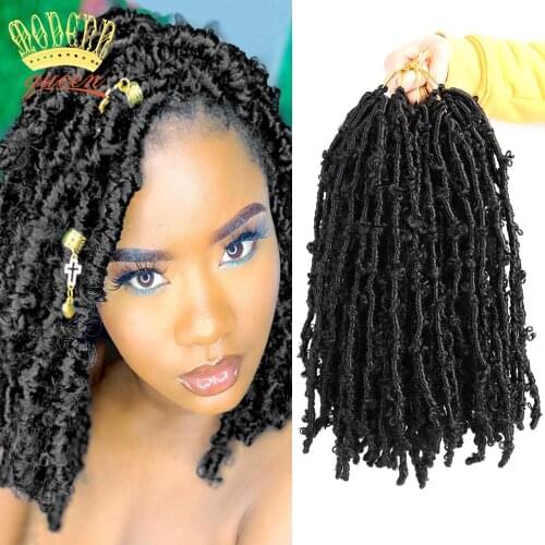 MODERN QUEEN Butterfly Locs Crochet Hair Butterfly Locs Crochet Braids Soft Natural Pre Looped Long Distressed Faux Locs Crochet