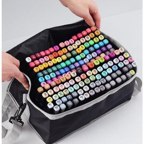 Oily Double Head Marker Set Kids Art Watercolor Pen Painting Student Stationery Supplies 24 To 80 Colors