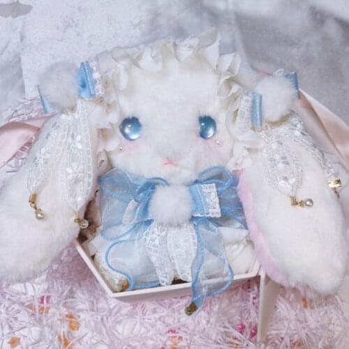 Lolita rabbit bag bear bag hail white cute girl birthday gift with JK shopping