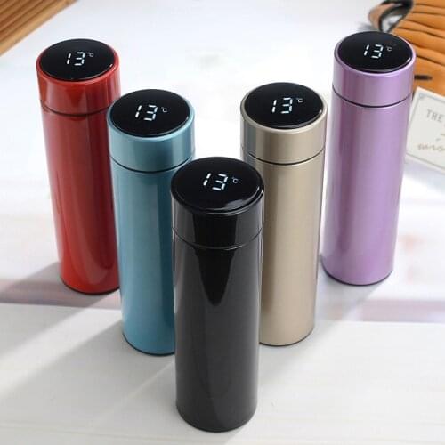 500ml Smart Vacuum Thermos Bottle With Temperature Digital Display For Hot Water Home Business Gift in-Car Water Cup