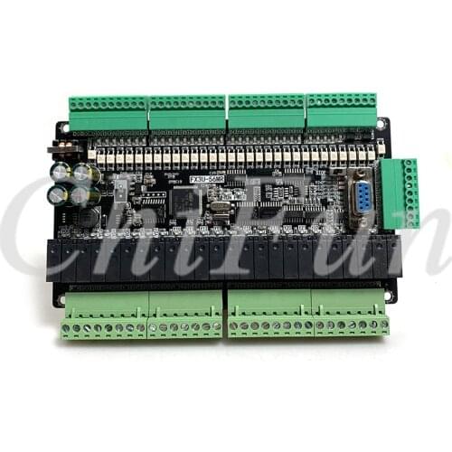 High speed FX1N FX2N FX3U-56MR/60MR 6AD 2DA 32 input 24 relay output industrial control board with RTU CAN extensions
