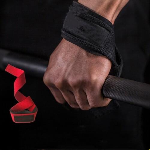 1 Pair Men Weightlifting Hand Belt Anti-slip Sport Fitness Wrist Wraps Straps Gym Support Lifting grip belt Fitness Bodybuilding