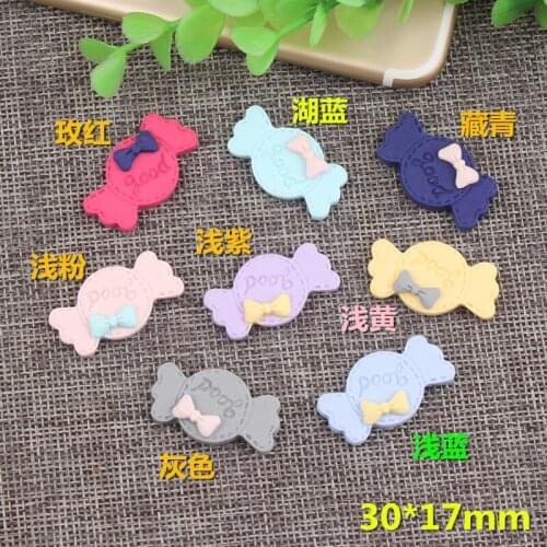 10pcs 30X17MM Good DIY Resin sweet sugar candy charms fake food kawaii cabochon sticker craft jewelry making ornament decoration