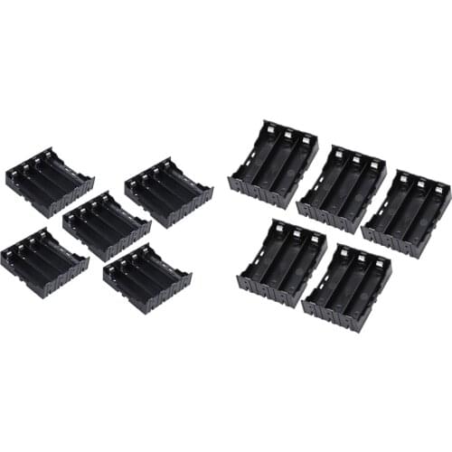 10 Pcs Li-Ion DIY Battery Plastic Case Holder for 18650 Battery 4X3.7V & 3 X 3.7V
