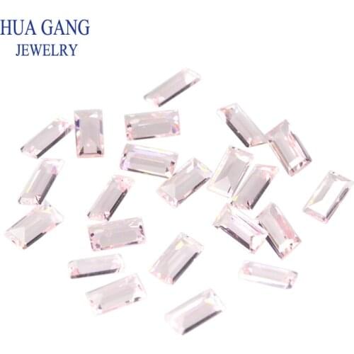 180# Nano Stone Rectangle Shape Step Cut Synthetic Gems For Jewelry Making 1.5x2mm-8x10mm Free Shipping