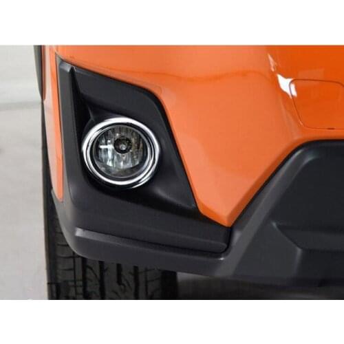 2Pcs/set Car Exterior Front Fog Light Lamp Ring Cover Trim Bezel Car-covers For Subaru XV 2018 Chromium Styling