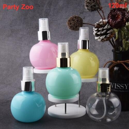 300 X 120ml/4.2oz Electroplating Sprayer Empty Cosmetic Lotion Ball Jar Refillable Cosmetic Containers Perfume Spray PET Bottles