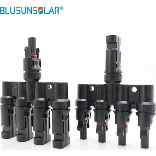 5 Pairs/Lot IP67 PV 4 to 1 T Branch Connector With TUV Certification Solar Connector for solar Photovoltaic System TF0166