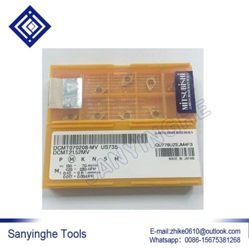 Free shipping high quality 50pcs/lots DCMT070204 VP15TF / US735 / DCMT070208 VP15TF / US735 cnc carbide turning inserts