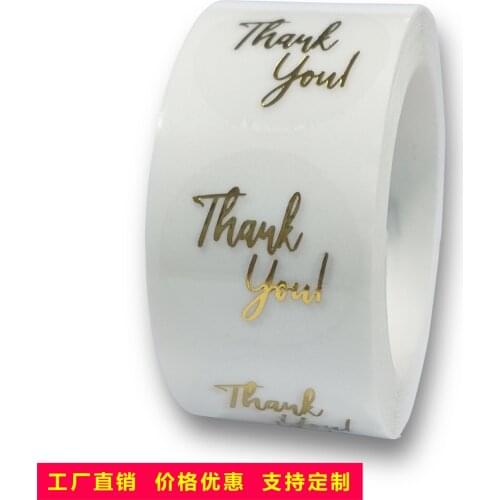 500pcs Labels 1inch Clear Gold Foil Thank You Stickers For Wedding Pretty Gift Cards Envelope Sealing Label Stickers