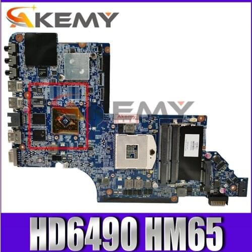 AKemy 659094-001 659094-501 Laptop motherboard For HP Pavillion DV7T DV7-6000 HD6490 PGA989 Mainboard HM65 216-0809000