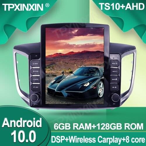 Car Radio 6+128G For Hyundai IX25 2014-2018 Android GPS IPS Car Multimedia Player Headunit Audio Radio Navigtion Tape Recorder