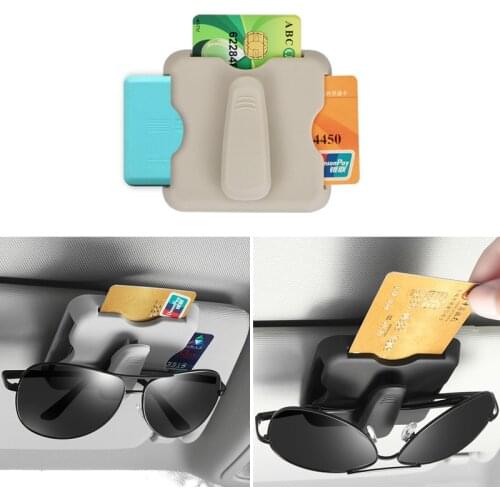 Car Sun Visor Organizer Sun Visor Card Holder Glasses Clip For Ford Focus 2 1 Fiesta Mondeo 4 3 Transit Ranger Mustang KA S-max