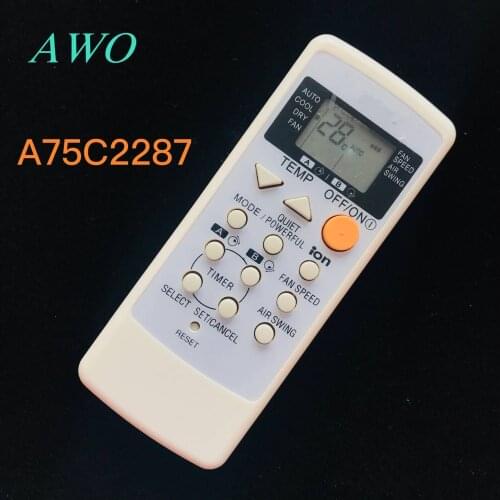 AWO New A75C2287 Air conditioner remote control For panasonic National air conditioning controller A75C2458 A75C2450 A75C2308