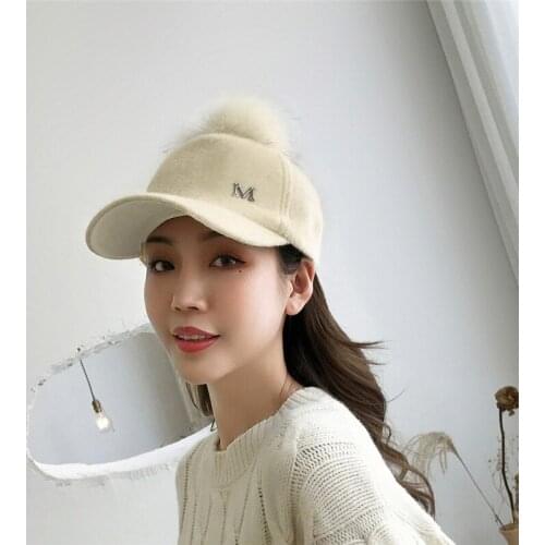 New brand baseball cap 2020 winter cap womens plush ball cap adjustable casual snapback hat