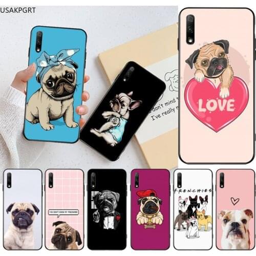 Pug Bulldog Phone Case for Huawei Honor 30 20 10 9 8 8x 8c v30 Lite view pro
