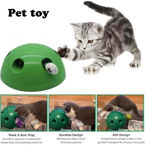 Cat Interactive Toy Plastic Chewing Game Kitten Claw Care 360°Dome Design Party Pet Supplies Automatic Timing No Battery