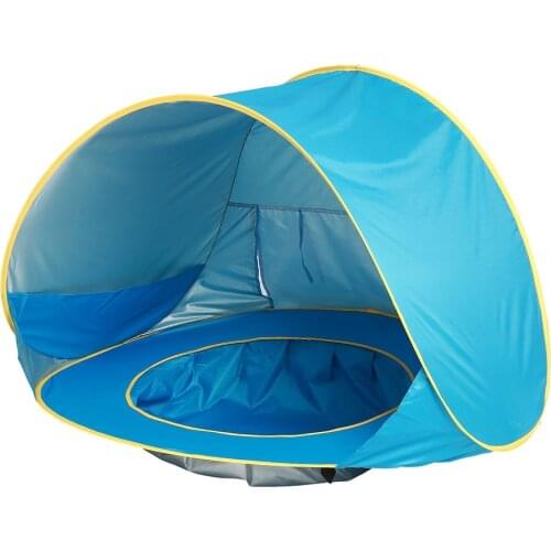 Baby Beach Tent With Pool Pop Up Portable Foldable Sunshelter Waterproof Playhouse Indoor Outdoor Soft Toys For Children Kids