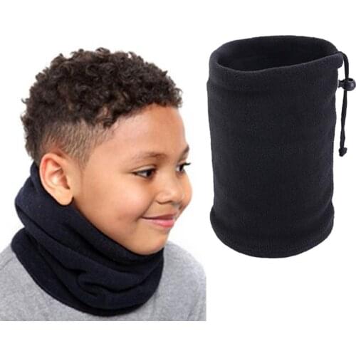 1PCS 3 In 1 Adjustable kids baby Polar Fleece Neck Warmer Thermal Ski Wear Snowboarding Snood Scarf Hat Multi Function Scarf