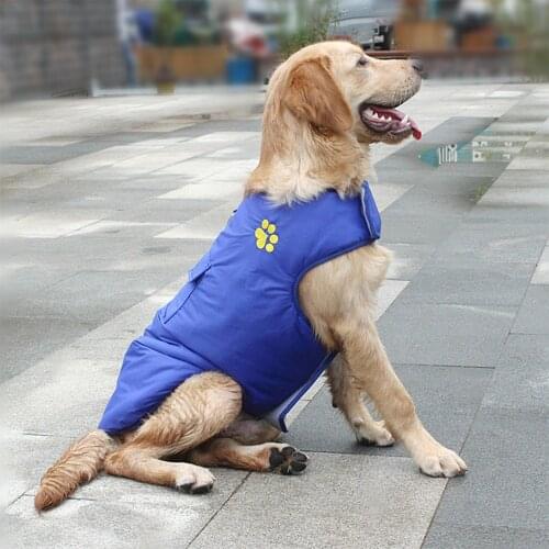 Double-Side Wear Pet Dog Clothes Jacket Coat Clothing Winter Warm Cotton for Yorkshire Small Large Big Dogs Puppy Cloth Costume