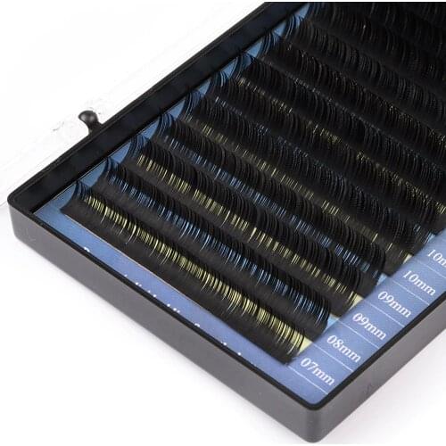 GLAMLASH wholesale 10 Cases/Lot 16rows 7~15mm mix faux mink soft false eyelash extension natural eye lash extension supplies