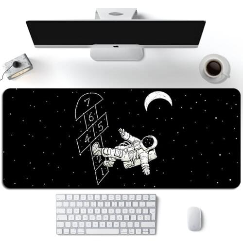 Cute Astronaut Gaming Mouse Pad Gamer Universe Planet Otaku Black Keyboard Pad Girl Laptop Speed XL Mouse Pad Computer Desk Mat