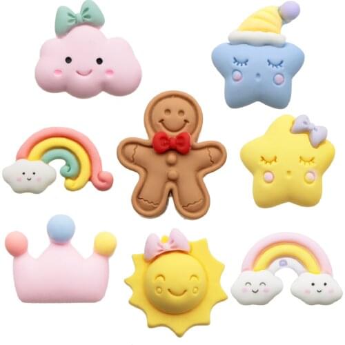 Kawaii Cartoon Sun Clouds 3D Planar Resin DIY Homework Phone Case Decoration Jewelry Accessories Crafts 1Yc18623