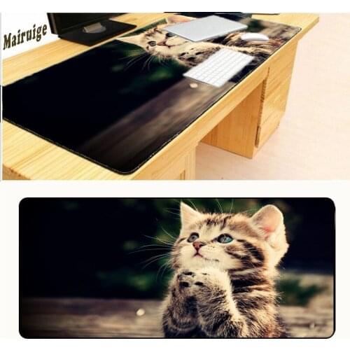 Mairuige 30x80cm Large Size Cute Cat Mousepad Pets Accept Image Customize Anti Slip Gaming Fashion Mice Keyboards Desk Mat